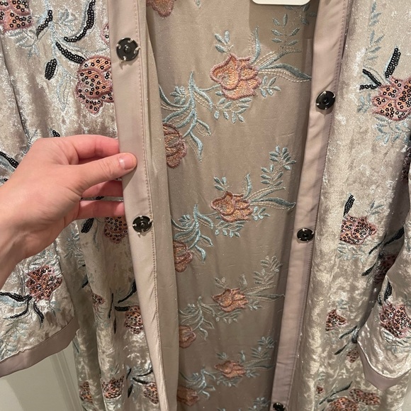 Flower Print long Kimono - Picture 10 of 10